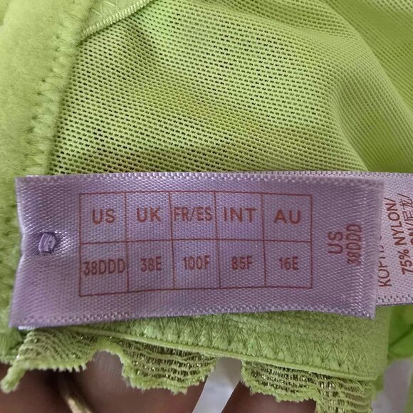 NWOT Savage X Fenty Neon Green Semi Sheer Bra - Picture 2 of 4